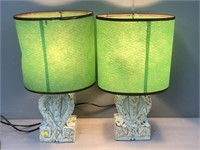 2 Table Lamps MCM Art Pottery