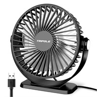 TriPole Small Desk Fan USB Powered Portable Fan