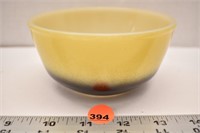 Small Fire King black/yellow bowl (very good