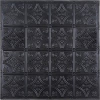 Tin Wall Tiles 24x24  5pk - Nail-Up  Black