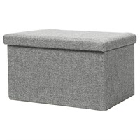 Footstool, Storage Ottoman, Folding Linen...