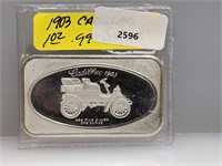 1oz .999 Silver 1903 Cadillac Art Bar