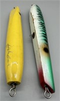 (2) Vintage Wood Fishing Lures