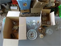 Assorted box of glassware including wine glasses