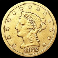 1872-S $2.50 Gold Quarter Eagle NICELY CIRCULATED