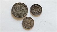 3 1917 26 Silver Foreign Coins