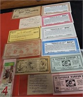 Lot of vintage certificates and collectible
