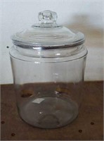 Large Lidded Glass Canister