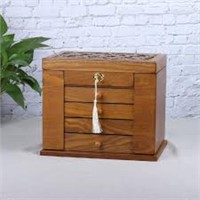 Changsuo Wooden Jewelry Box for Women, Solid Wood