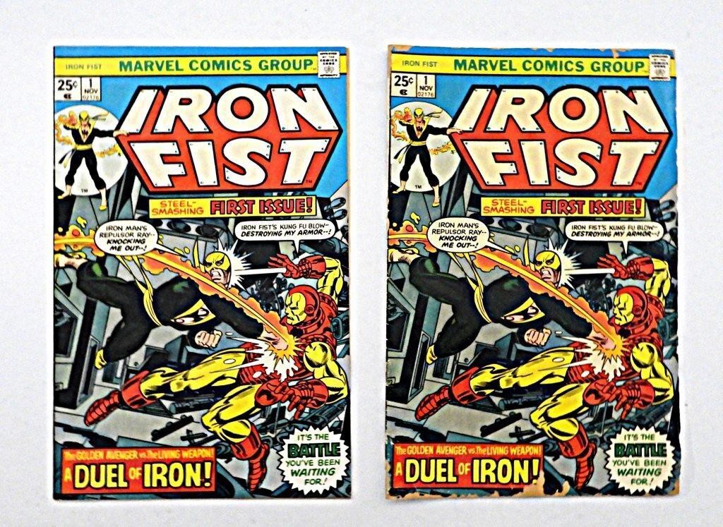 (2) MARVEL IRON FIST ISSUE #1 COMIC BOOK