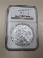 2014 SILVER EAGLE GR. MS69