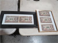 2 FRAMED FOREIGN CURRENCY NOTES