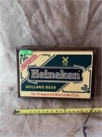 19"x15" Heineken Holland Beer, need new bulbs, cam