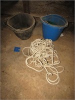 2 buckets & rope