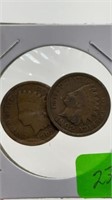 1902 and 1908 Indian Head Pennies