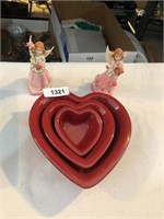 Nesting Heart Bowls & Angel Figurines