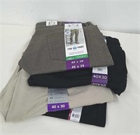 Three new pairs of size 40 x 30 pants one of them