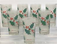 Vintage Fred Press Holly & Berry Tumblers