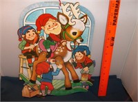 Retro Elves on Reindeer Cutout