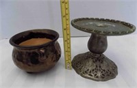 2) Metal & Ceramic Candleholders