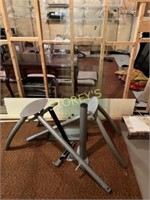 "L" Shaped Glass Desk ~5' x 3' x 2' wide