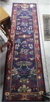 Modern floral hooked runner 93" L x 27" W