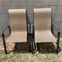 2 Plastic Mesh Patio Chairs