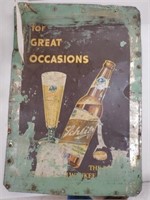 Vintage Tin Litho "Schlitz Beer" Sign