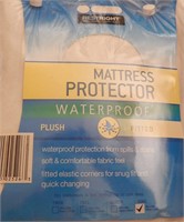 Mattress Protector Waterproof Plush Fitted King