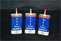 3pcs Pure-Sure 4oz Household Oil Oiler Cans