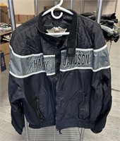 Harley Davidson Racing Zip-Up Windbreaker Jacket -