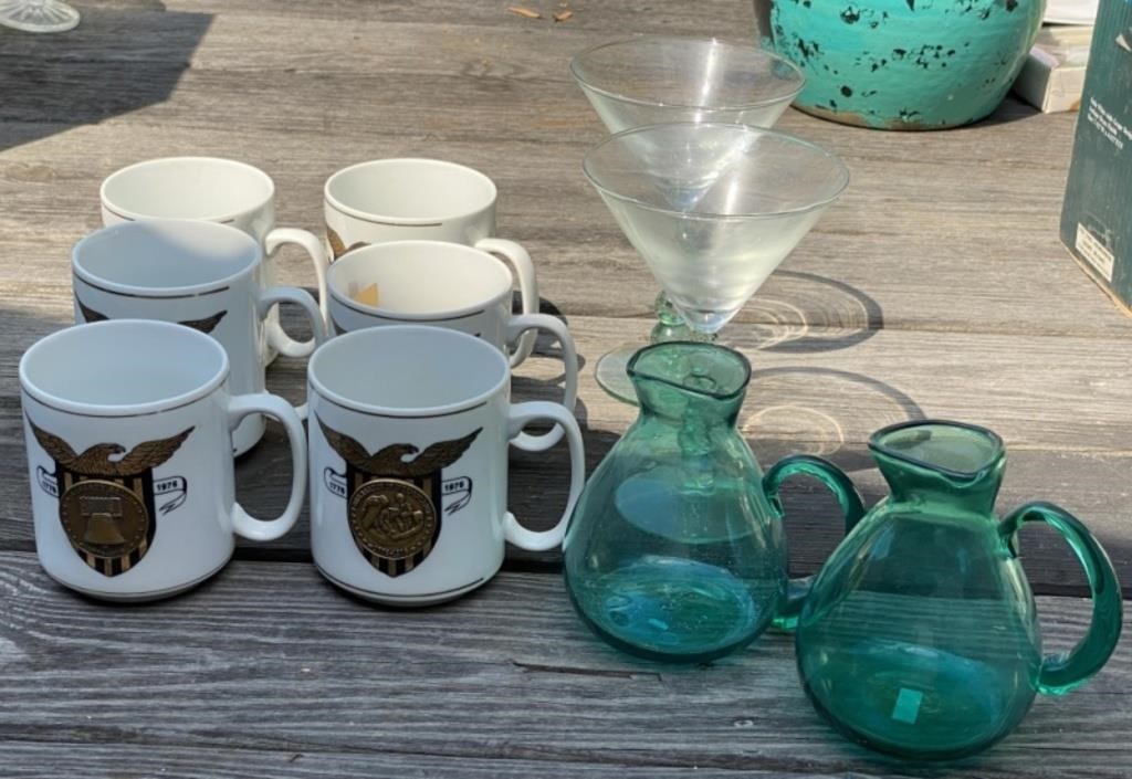 Bicentennial Mugs, Cocktail Glasses
