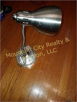Metal Trash Can, Adjustable Lamp, & Mirror