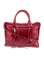 Rebecca Minkoff Red Leather Whipstitch Shldr Bag