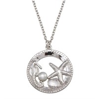 Sterling Silver Seaworld Charm Pendant Necklace