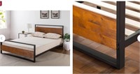 New Zinus  Metal and Wood Platform Bed king