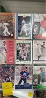Sheet of sports cards