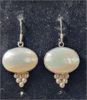 Sterling silver and Mother of Pearl earrings