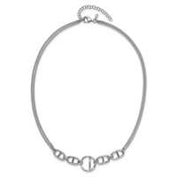 Sterling Silver 2-strand Fancy Design Necklace