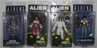(4) Alien new in package action figures including