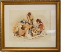 Frank Harmon Myers (1899 –1956) 16"x19" Watercolor