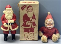 Vintage Santa Claus Holiday Plush Figure Blow Mold