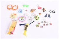 Costume Jewelry, Assorted Pins & Charms