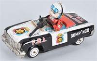 JAPAN Tin Windup BUMP N GO FBI CAR