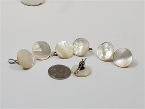 Antique Mother of Pearl Shell Buttons
