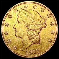 1877 $20 Gold Double Eagle CLOSELY UNCIRCULATED