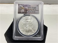 2013-S 1 OZ Silver Eagle Walking Liberty Dollar