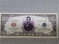 The Us civil war Banknote