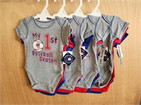 4 Chicago Cubs 3pc Onsies Sets All New With Tags