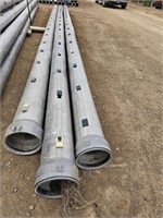 (3) 10" Aluminum Gated Pipe